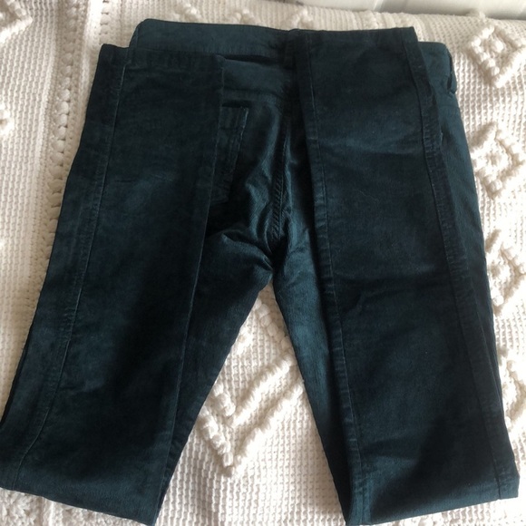 MANGO Basics Emerald Green Mid Rise Skinny Corduroy Pant Size 6 - Picture 5 of 10